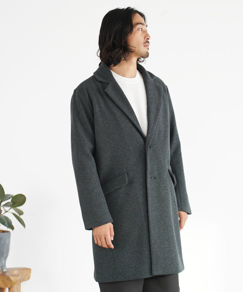 チャコールグレー(チェスターコート) MODEL : GO 180cm 66kg Lsize