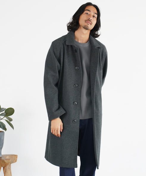 チャコールグレー(ステンカラーコート) MODEL : GO 180cm 66kg Lsize
