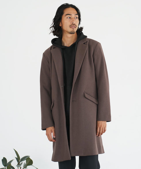 ミックスブラウン(チェスターコート) MODEL : GO 180cm 66kg Lsize