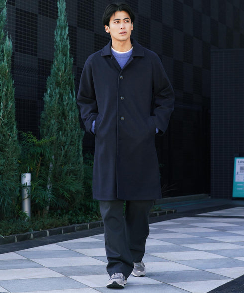 チェスターコート&ステンカラーコート | メンズ アウター 選べる2タイプ ロングコート ビジネスコート 通勤 オンオフ兼用 ロング丈 細身 スリム 秋 冬 秋服 冬服