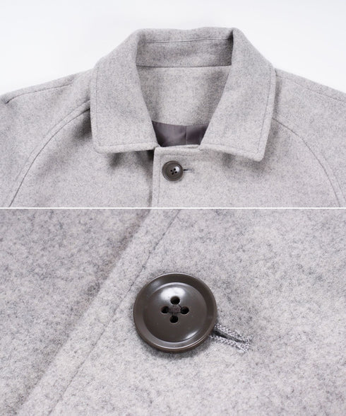 ステンカラーコートのディテール