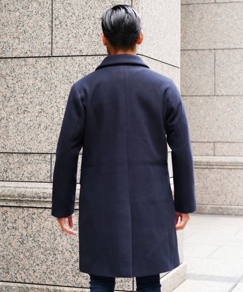 チェスターコート&ステンカラーコート | メンズ アウター 選べる2タイプ ロングコート ビジネスコート 通勤 オンオフ兼用 ロング丈 細身 スリム 秋 冬 秋服 冬服