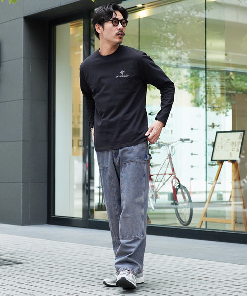 マルチプリントロンT│メンズ長袖Tシャツ ロングスリーブ 秋服 袖プリント バックプリント