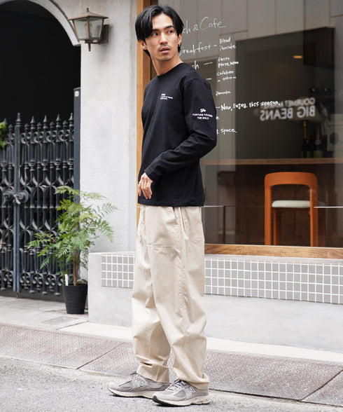 マルチプリントロンT│メンズ長袖Tシャツ ロングスリーブ 秋服 袖プリント バックプリント