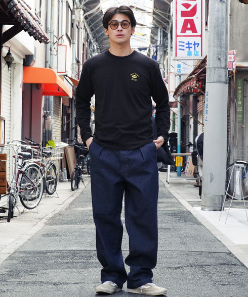 マルチプリントロンT│メンズ長袖Tシャツ ロングスリーブ 秋服 袖プリント バックプリント