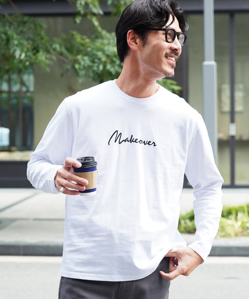 マルチプリントロンT│メンズ長袖Tシャツ ロングスリーブ 秋服 袖プリント バックプリント