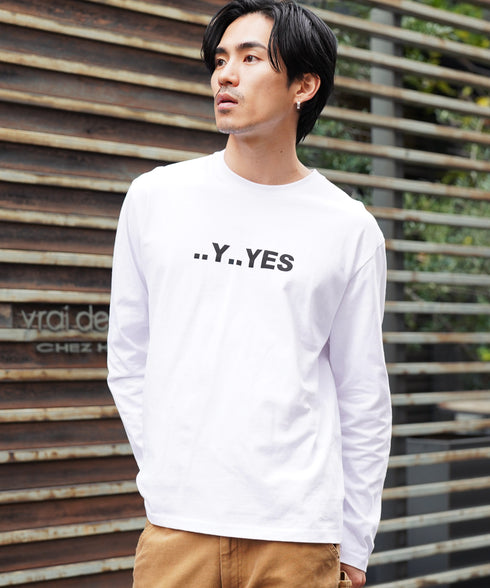 マルチプリントロンT│メンズ長袖Tシャツ ロングスリーブ 秋服 袖プリント バックプリント