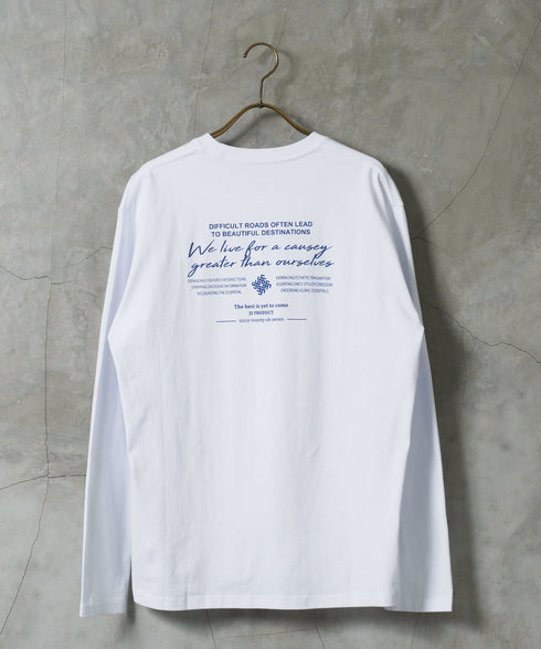 マルチプリントロンT│メンズ長袖Tシャツ ロングスリーブ 秋服 袖プリント バックプリント