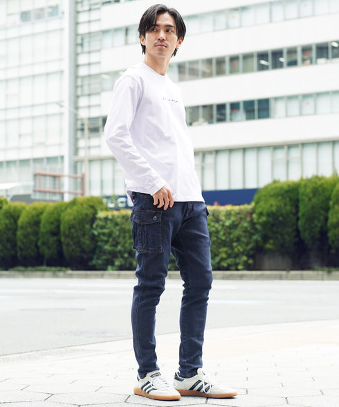 マルチプリントロンT│メンズ長袖Tシャツ ロングスリーブ 秋服 袖プリント バックプリント