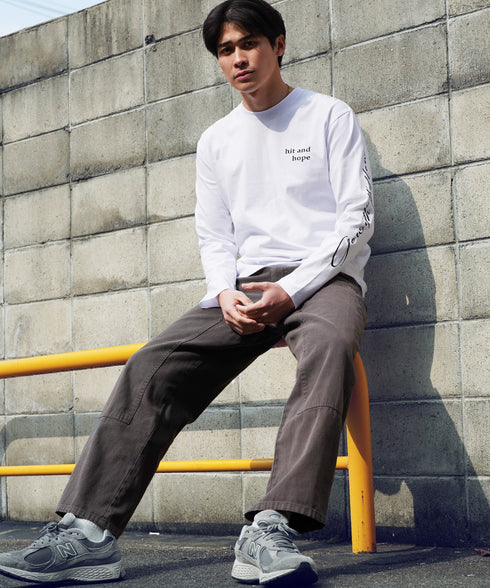 マルチプリントロンT│メンズ長袖Tシャツ ロングスリーブ 秋服 袖プリント バックプリント