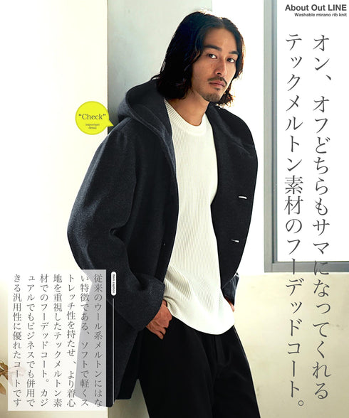 テックメルトンフーデッドコート