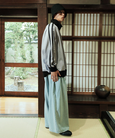 U.S. POLO ASSN. / ユーエスポロアッスン 別注 コラボ オーバーサイズ ハーフジップ ラグランスリーブ トラック 裏毛 スウェット トレーナー