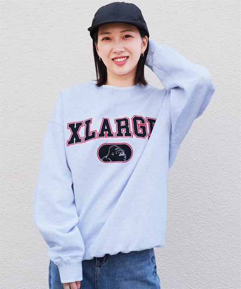 XLARGE(エクストララージ)FELT LOGO CREWNECK SWEAT【クーポン対象外】|ユニセックス ロゴ スウェット おしゃれ 人気 クリスマス プレゼント 彼氏