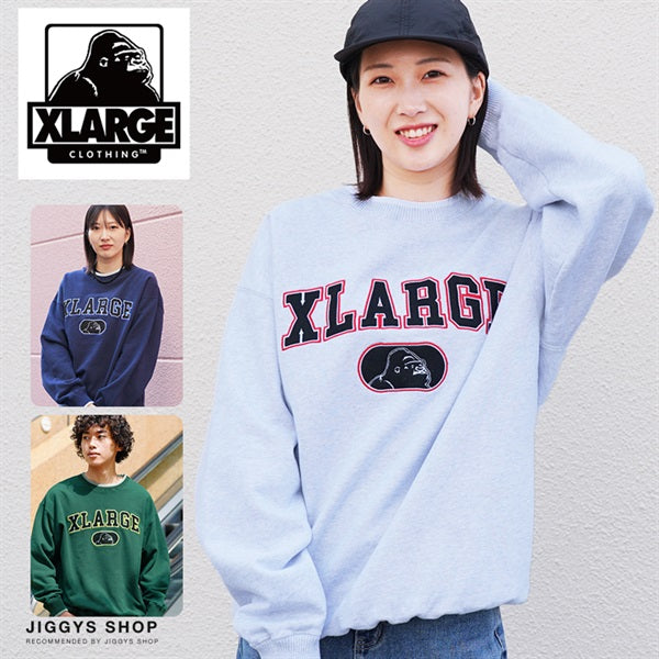 XLARGE(エクストララージ)FELT LOGO CREWNECK SWEAT【クーポン対象外】