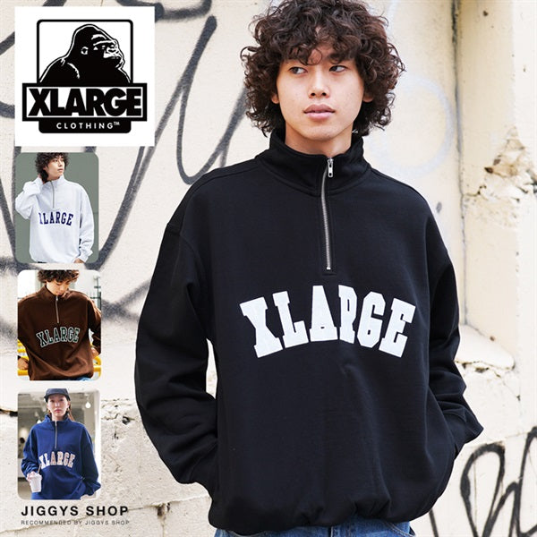 XLARGE(エクストララージ)HALF ZIP PULLOVER SWEAT【クーポン対象外】