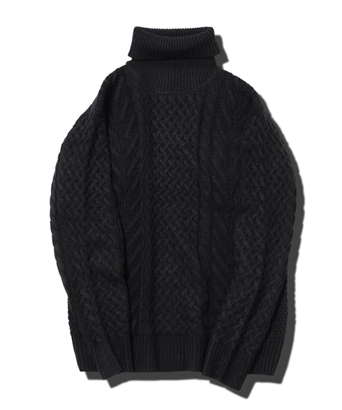 アランニット(タートルネック) | ニット セーター メンズ ケーブルニット メンズニット メンズセーター ケーブル編み Vネック クルーネック タートルネック 服 秋服 冬服 厚手 冬 ボーダー レディース ペア