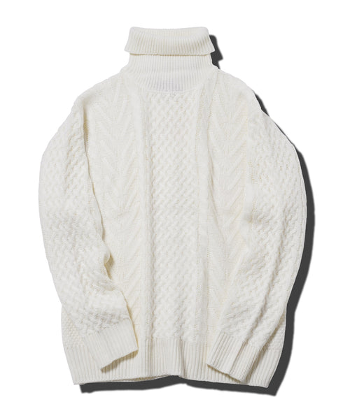 アランニット(タートルネック) | ニット セーター メンズ ケーブルニット メンズニット メンズセーター ケーブル編み Vネック クルーネック タートルネック 服 秋服 冬服 厚手 冬 ボーダー レディース ペア