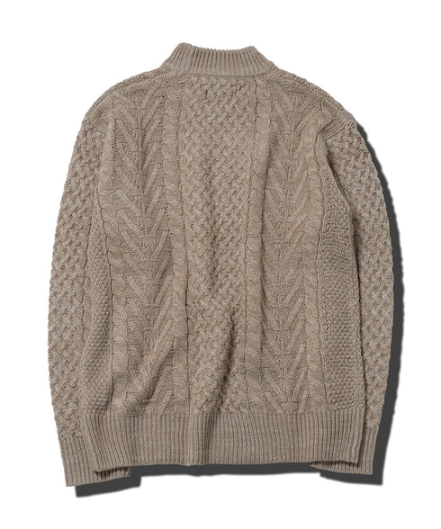 アランニット(モックネック) | ニット セーター メンズ ケーブルニット メンズニット メンズセーター ケーブル編み Vネック クルーネック タートルネック 服 秋服 冬服 厚手 冬 ボーダー レディース ペア