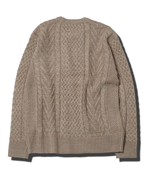 アランニット(クルーネック) | ニット セーター メンズ ケーブルニット メンズニット メンズセーター ケーブル編み Vネック クルーネック タートルネック 服 秋服 冬服 厚手 冬 ボーダー レディース ペア