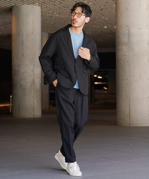 イージー セットアップ | 洗える カジュアルスーツ 上下セット メンズ テーラードジャケット ジャケット おしゃれ スラックス パンツ オフィスカジュアル