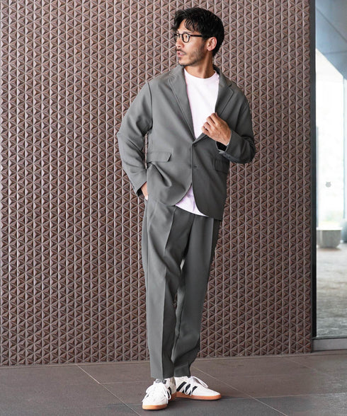 イージー セットアップ | 洗える カジュアルスーツ 上下セット メンズ テーラードジャケット ジャケット おしゃれ スラックス パンツ オフィスカジュアル