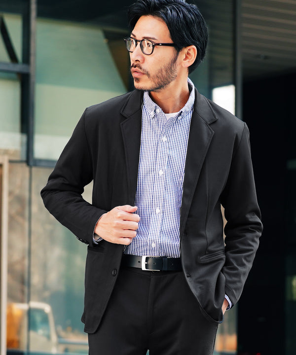 ジャージ セットアップ テーラード ジャケット スラックス | 洗える カジュアルスーツ 上下セット セットアップ メンズ スーツ オフィスカジュアル ビジネスカジュアル