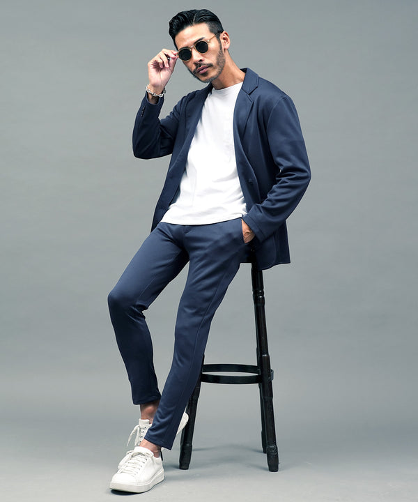 【カラー:ネイビー】着用モデル:180cm 66kg、着用Lサイズ