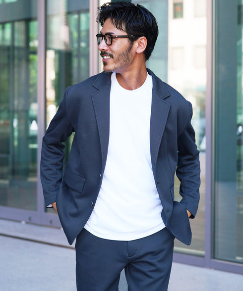 【カラー:NEWネイビー】着用モデル:180cm 66kg、着用Lサイズ