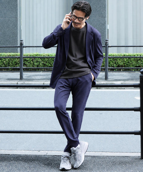 ネイビーB(ストライプ) MODEL GO 180cm 66kg Lサイズ