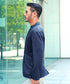 【カラー:ネイビー】着用モデル:180cm 66kg、着用Lサイズ