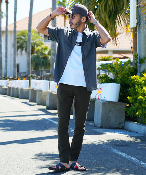 ネイビー MODEL : GO 180cm 66kg Lsize