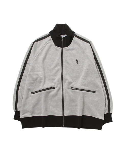 U.S. POLO ASSN. / ユーエスポロアッスン 別注 コラボ オーバーサイズ フルジップ ラグランスリーブ トラック トラックジャケット / ブルゾン