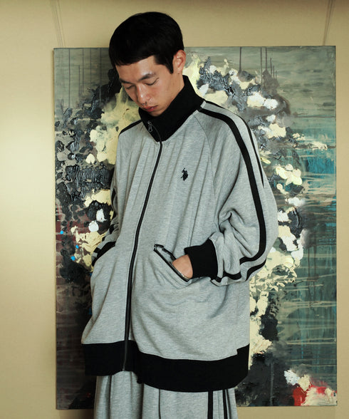 U.S. POLO ASSN. / ユーエスポロアッスン 別注 コラボ オーバーサイズ フルジップ ラグランスリーブ トラック トラックジャケット / ブルゾン