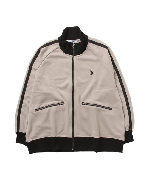 U.S. POLO ASSN. / ユーエスポロアッスン 別注 コラボ オーバーサイズ フルジップ ラグランスリーブ トラック トラックジャケット / ブルゾン