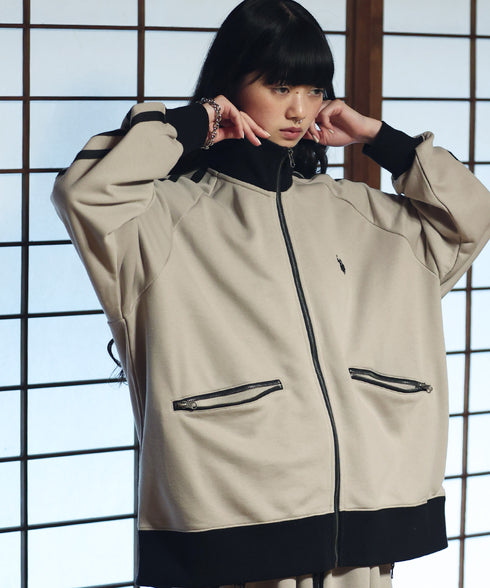 U.S. POLO ASSN. / ユーエスポロアッスン 別注 コラボ オーバーサイズ フルジップ ラグランスリーブ トラック トラックジャケット / ブルゾン