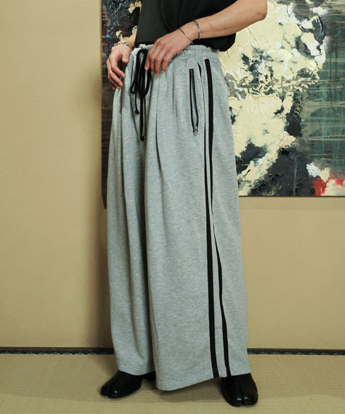 U.S. POLO ASSN. / ユーエスポロアッスン 別注 コラボ オーバーサイズ 総ゴム ライン配色 トラックパンツ