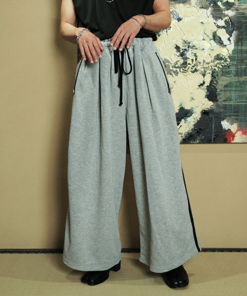 U.S. POLO ASSN. / ユーエスポロアッスン 別注 コラボ オーバーサイズ 総ゴム ライン配色 トラックパンツ