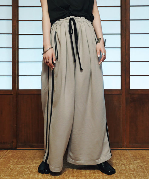 U.S. POLO ASSN. / ユーエスポロアッスン 別注 コラボ オーバーサイズ 総ゴム ライン配色 トラックパンツ