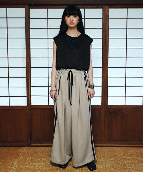 U.S. POLO ASSN. / ユーエスポロアッスン 別注 コラボ オーバーサイズ 総ゴム ライン配色 トラックパンツ