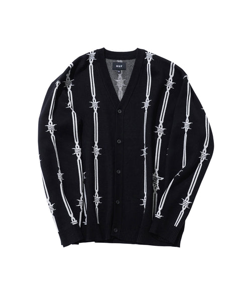 HUF / ハフ BARBED WIRE CARDIGAN 有刺鉄線 カーディガン