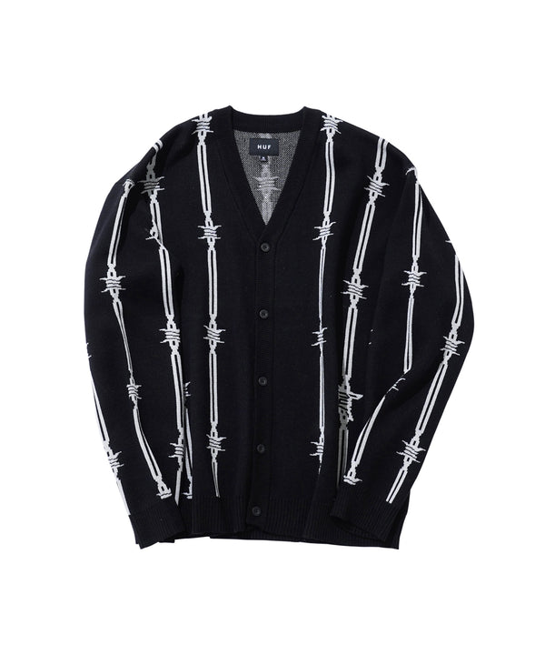 HUF / ハフ BARBED WIRE CARDIGAN 有刺鉄線 カーディガン