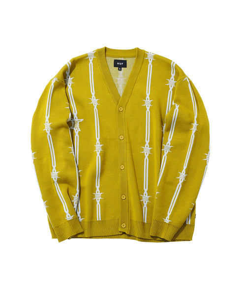 HUF / ハフ BARBED WIRE CARDIGAN 有刺鉄線 カーディガン