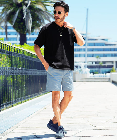 汗ジミ防止VネックTシャツ│メンズ 汗染みしないVネックTシャツ インナー ゆったり ホワイト ブラック チャコール