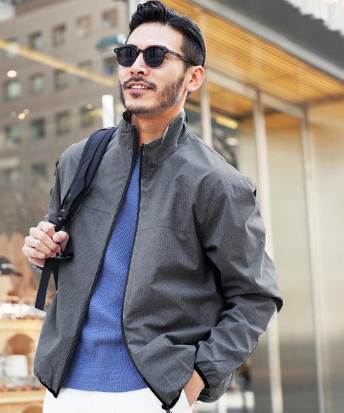 杢グレー(スタンドカラー) MODEL : GO 180cm 66kg Lsize