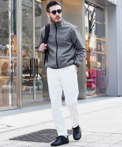 杢グレー(スタンドカラー) MODEL : GO 180cm 66kg Lsize