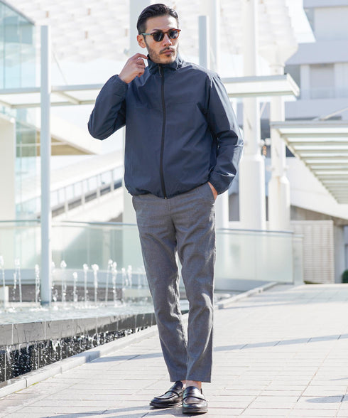 ネイビー(スタンドカラー) MODEL : GO 180cm 66kg Lsize