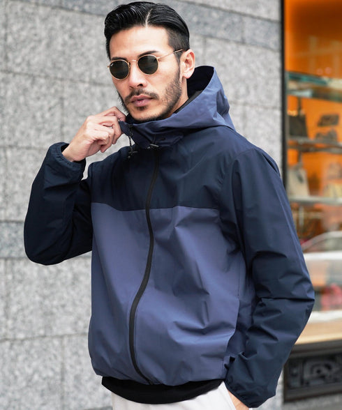 ブルー×ブラック(パーカー) MODEL : GO 180cm 66kg Lsize