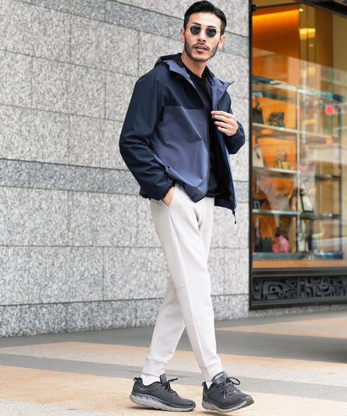 ブルー×ブラック(パーカー) MODEL : GO 180cm 66kg Lsize