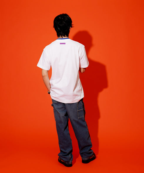 ホワイト/ブルー 169cm/53kg 着用サイズL