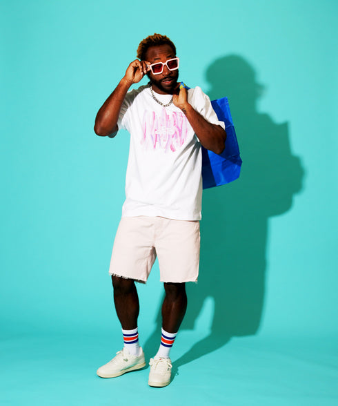 ホワイト/パープル 178cm/78kg 着用サイズXL